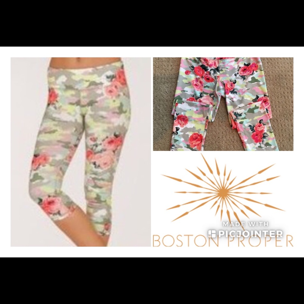 Boston Proper Floral/Camo Capris